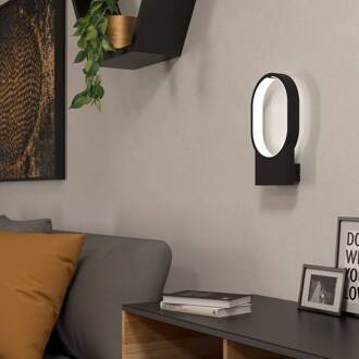 Eglo LED wandlamp Codriales in zwart zwart, wit