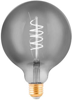 Eglo LED wereldbol E27 G125 4W filament zwart-transparant