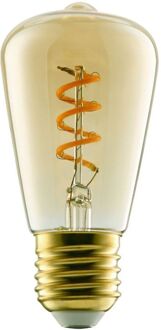 Eglo Ledfilamentlamp Edison - Amber - D6cm - Dimbaar - Warm Wit - E27 - 4w