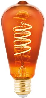 Eglo Ledfilamentlamp Edison - Koper - D6,4cm - Dimbaar - Warm Wit - E27 - 4w