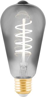 Eglo Ledfilamentlamp Edison - Smoke - D6,4cm - Dimbaar - Warm Wit - E27 - 4w