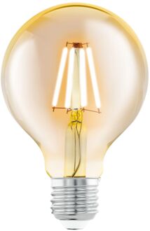Eglo Ledfilamentlamp Globe 1 - Amber - D8cm - Warm Wit - E27 - 4w