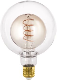 Eglo Ledfilamentlamp Globe - Amber - D12,5cm - Dimbaar - Neutraal Wit - E27 - 4w