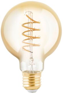 Eglo Ledfilamentlamp Globe - Amber - D8cm - Dimbaar - Warm Wit - E27 - 4w