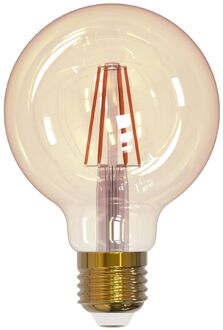Eglo Ledfilamentlamp Globe - Amber - D8cm - Warm Wit - E27 - 12w