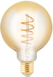 Eglo Ledfilamentlamp Globe - Amber - D9,5cm - Dimbaar - Warm Wit - E27 - 4w