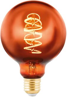 Eglo Ledfilamentlamp Globe G95 - Koper - D9,5cm - Dimbaar - Warm Wit - E27 - 4w