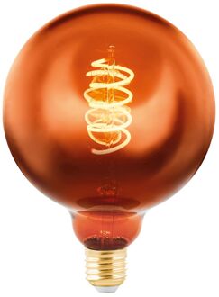 Eglo Ledfilamentlamp Globe - Koper - D12,5cm - Dimbaar - Warm Wit - E27 - 4w