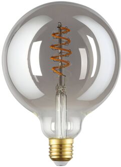 Eglo Ledfilamentlamp Globe - Smoke - D12,5cm - Warm Wit - E27 - 4w