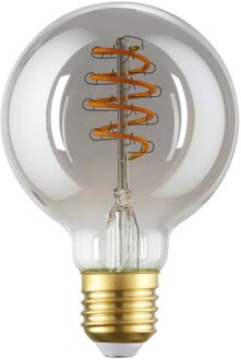 Eglo Ledfilamentlamp Globe - Smoke - D8cm - Warm Wit - E27 - 4w