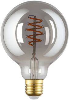 Eglo Ledfilamentlamp Globe - Smoke - D9,5cm - Warm Wit - E27 - 4w