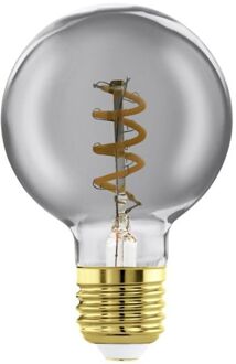 Eglo Ledfilamentlamp Peertje - Smoke - D6cm - Dimbaar - Warm Wit - E27 - 4w