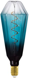 Eglo Ledfilamentlamp Spiral T100 - Blauw - D10cm - Dimbaar - Warm Wit - E27 - 4w