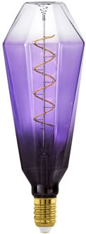 Eglo Ledfilamentlamp T100 Spiral - Paars - D10cm - Dimbaar - Warm Wit - E27 - 4w