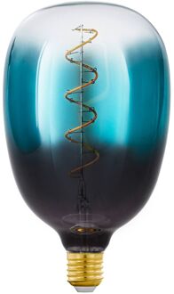 Eglo Ledfilamentlamp T120 - Blauw - D12cm - Dimbaar - Warm Wit - E27 - 4w