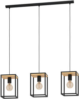 Eglo Libertad Hanglamp - E27 - 88 cm - Zwart/Bruin Bruin, Zwart