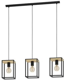 Eglo Libertad Hanglamp - E27 - 88 cm - Zwart/Bruin Bruin, Zwart