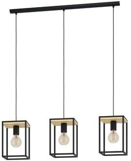 Eglo Libertad Hanglamp - E27 - 88 cm - Zwart/Bruin Bruin, Zwart