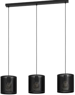 Eglo Manby Hanglamp - E27 - 90 cm - Zwart - Staal