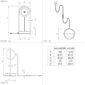 Eglo Murnia tafellamp met beweegbare kap zwart, wit