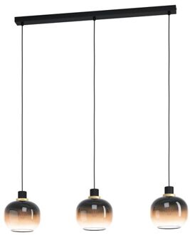 Eglo Oilella Hanglamp - E27 - 95 cm - Zwart/Geelkoper Koper, Zwart