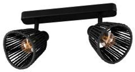 Eglo Opbouwspot Keelby - Zwart - 2xe14