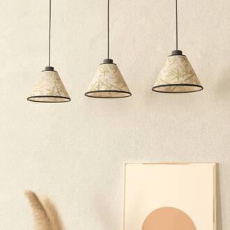 Eglo Oxpark hanglamp, lengte 92 cm, groen/wit/zwart, 3-lamps. groen, wit, zwart