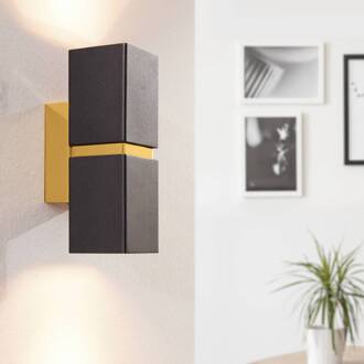 Eglo Passa - Wandlamp - 2 Lichts - Zwart, Goud Goud, Zwart