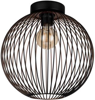 Eglo Plafondlamp Poblete - Zwart - Koper - 32cm - E27