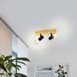 Eglo Plafondspot Townshend 3 Hout Zwart 2xe27