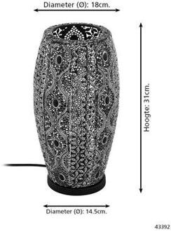Eglo Riyadh Tafellamp - E27 - 31 cm - Zwart