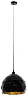 Eglo Roccaforte Hanglamp - E27 - Ø 30 cm - Zwart, Goud Goud, Zwart