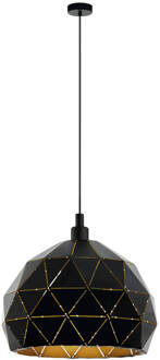 Eglo Roccaforte Hanglamp - E27 - Ø 40 cm - Zwart/Goud Goud, Zwart