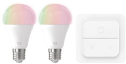 Eglo Slimme Ledlamp Wit En Gekleurd Licht A60 E27 9w 2 Stuks
