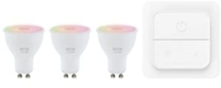 Eglo Slimme Ledspot Wit En Gekleurd Licht Gu10 4,5w 3 Stuks