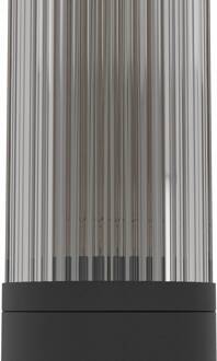 Eglo Sokkellamp Salle, hoogte 46,5 cm, zwart, aluminium zwart, zwart-transparant