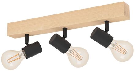 Eglo Spot Townshend Hout Zwart 3xe27