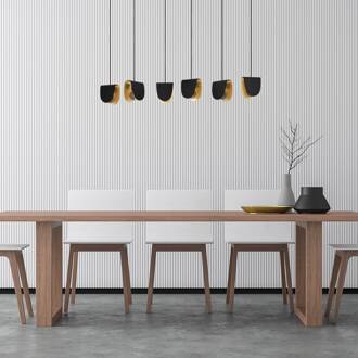 EGLO Stars Of Light hanglamp Serenara, 6-lamps, zwart/goud zwart, goud