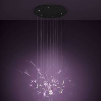 EGLO Stars Of Light LED hanglamp Adrados, rond, 6-lamps. zwart, helder