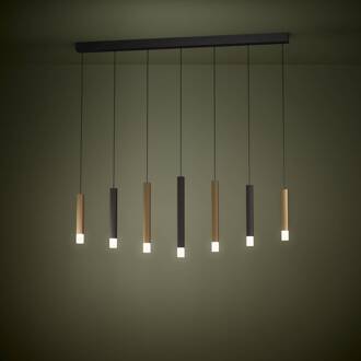 EGLO Stars Of Light LED hanglamp Estanterios, 7-lamps lang zwart, bruin, goud