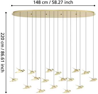EGLO Stars Of Light LED hanglamp Paratebueno messing 17-fl