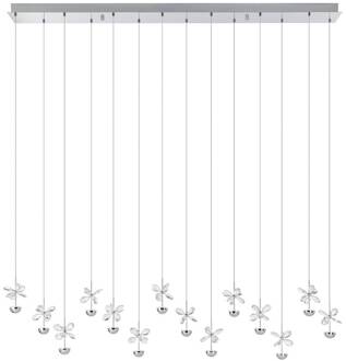 EGLO Stars Of Light LED hanglamp Pianopoli chroom, L. 140 cm chroom, helder