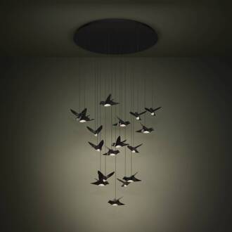 EGLO Stars Of Light LED-pendel Paratebueno zwart rond 17fl zwart-nikkel