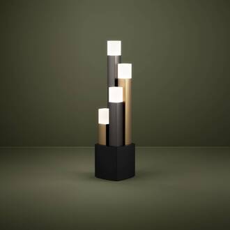 EGLO Stars Of Light LED tafellamp Estanterios, 4-lamps zwart, bruin, goud