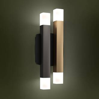 EGLO Stars Of Light LED wandlamp Estanterios, 4-lamps zwart, bruin, goud