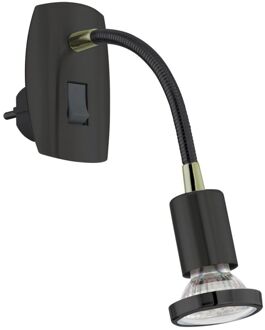 Eglo Stekkerspot Mini 4 Flex Zwart Goud Gu10 4,5w