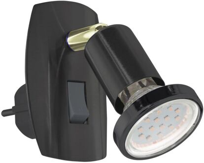 Eglo Stekkerspot Mini 4 Zwart Goud Gu10 4,5w