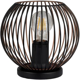 Eglo Tafellamp Poblete - Zwart - Koper - 20cm - E27