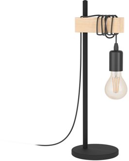 Eglo Tafellamp Townshend Zwart Eik E27