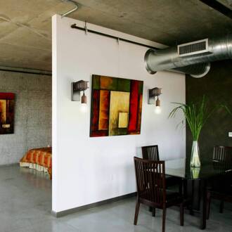 Eglo Townshend 4 Wandlamp - E27 - 19 cm - Zwart/Bruin